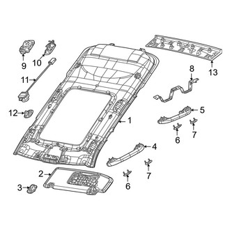 Jeep OE - Roof - Interior Trim (W/O Sunroof), (Altitude / Laredo / Limited / Trailhawk / Trailhawk 4xe)