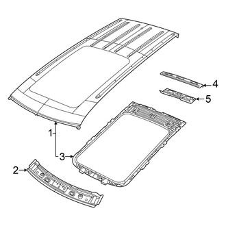 Jeep OE - Roof & Components (With Panoramic), (4xe / 30th Anniversary 4xe / Limited / Overland / Overland 4xe / Summit / Summit 4xe / Summit Reserve / Summit Reserve 4xe / Trailhawk 4xe)
