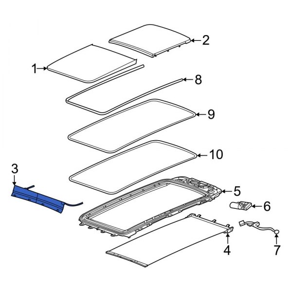 Jeep OE 68518680AB Sunroof Deflector