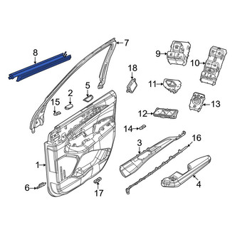 Jeep OE - Front Left Door Window Belt Weatherstrip