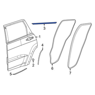 Jeep OE - Rear Left Door Belt Molding