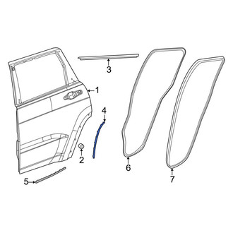 Jeep OE - Rear Right Door Shell Seal