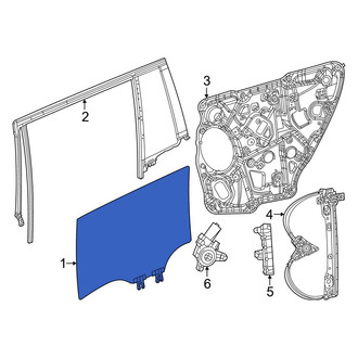 Jeep OE - Rear Left Door Glass
