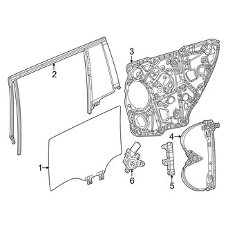 Jeep OE - Rear Door - Glass & Hardware