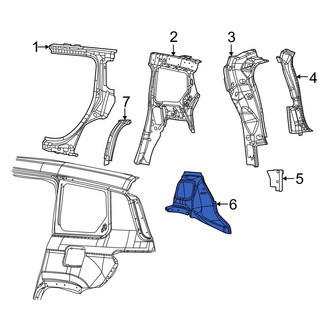 Jeep OE - Rear Left Wheel Housing Side Panel