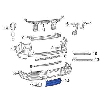 Jeep OE - Rear Bumper Cover Spacer Panel