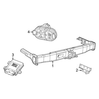 Jeep OE - Rear Bumper - Trailer Hitch Components (Trailhawk / Trailhawk 4xe)