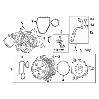 Jeep OE - Engine Water Pump Outlet Pipe O-Ring