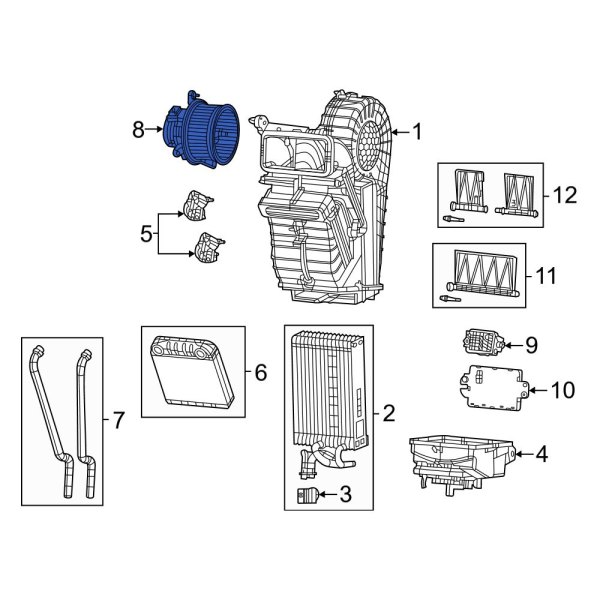 HVAC Blower Motor Assembly