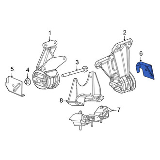 Jeep OE - Left Engine Mount Heat Shield