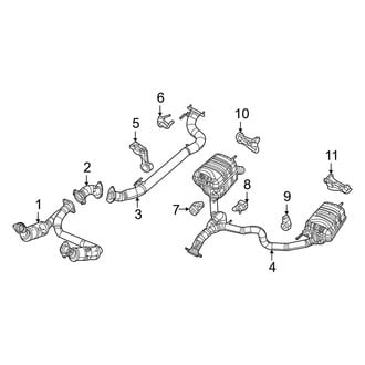 Jeep OE - Exhaust System - Exhaust Components (Obsidian / Series I / Series II / Series III 6.4L)