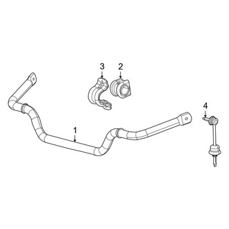 Jeep OE - Front Suspension - Stabilizer Bar & Components (RWD)