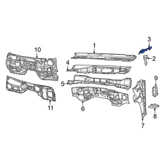Jeep OE - Left Upper Cowl Side Panel