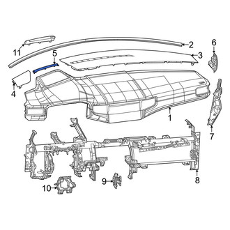 Jeep OE - Left Inner Instrument Panel Trim Panel