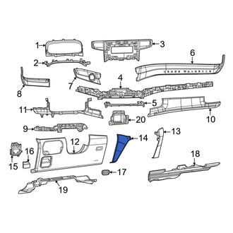 Jeep OE - Left Inner Instrument Panel Trim Panel