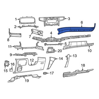 Jeep OE - Right Instrument Panel Molding