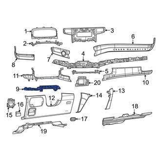 Jeep OE - Upper Steering Column Cover