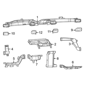 Jeep OE - Instrument Panel - Ducts (Front)