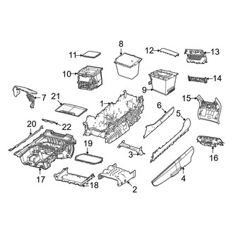 Jeep OE - Front Console (Main, Components)