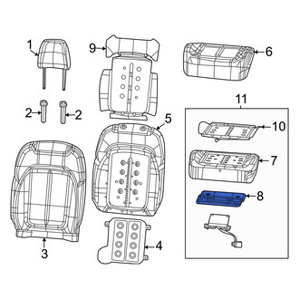 Jeep OE - Center Upper Seat Heater Pad