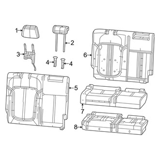 Jeep OE - Seats & Tracks - Third Row Seats (60% Side, Covers & Pads)