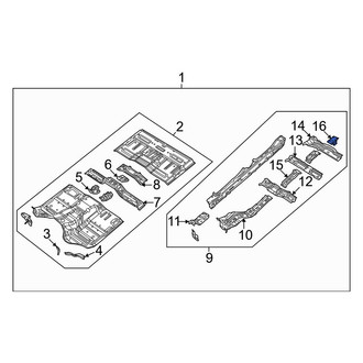 Jeep OE - Rear Floor Pan Reinforcement Bracket
