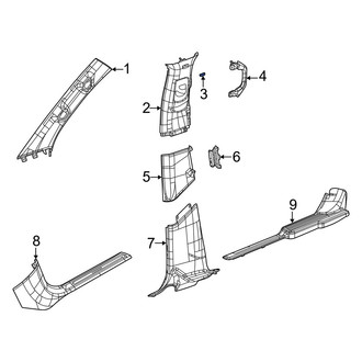 Jeep OE - Body B-Pillar Trim Panel Cap