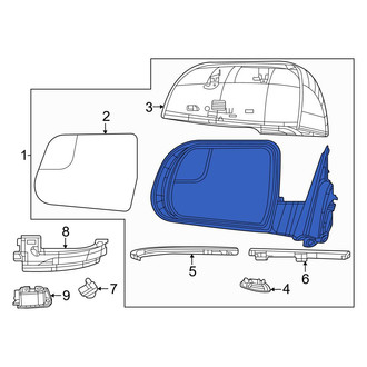 Jeep OE - Front Left Door Mirror
