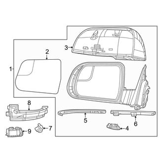 Jeep OE - Front Door - Outside Mirrors