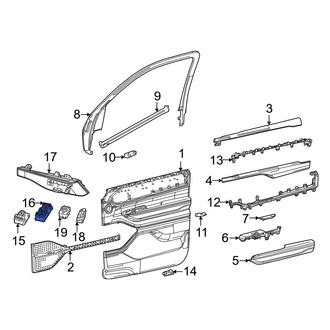 Jeep OE - Front Left Door Window Lock-Out Switch