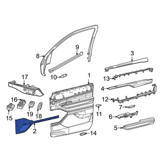 Jeep OE - Rear Left Speaker Cover