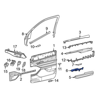 Jeep OE - Rear Left Door Window Switch Bezel