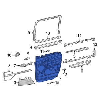 Jeep OE - Rear Left Inner Door Interior Trim Panel
