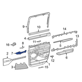 Jeep OE - Rear Right Door Window Switch Bezel