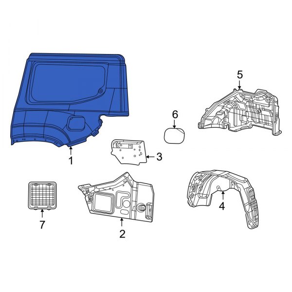 Jeep OE 68427794AC Rear Right Quarter Panel