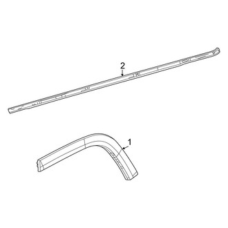 Jeep OE - Quarter Panel - Exterior Trim (Long Wheelbase), (Base / Obsidian / Series II / Series III / Series III Obsidian)