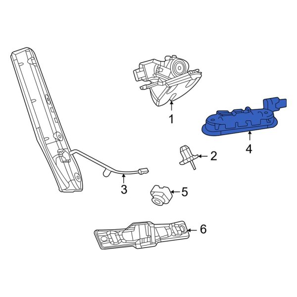Jeep OE 68303988AA Rear Liftgate Latch Release Switch