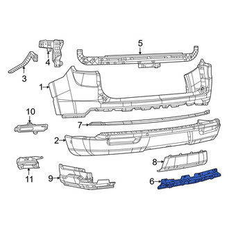 Jeep OE - Rear Lower Bumper Cover Support Rail