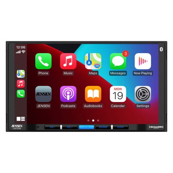 Jensen® - 7" Touchscreen Display Double DIN Digital Media Receiver with Bluetooth, Android Auto, Apple CarPlay, SiriusXM Ready