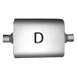 Jones Exhaust® - Flow Deflector Stainless Steel Oval Exhaust Muffler