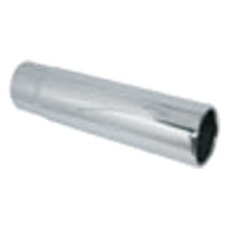 Jones Exhaust® J243518PT - Stainless Steel Round Rolled Edge Straight Cut Double-Wall Chrome Exhaust Tip (2.25" Inlet, 3.5" Outlet, 18" Length)
