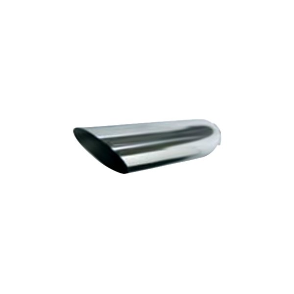 Jones Exhaust® - Stainless Steel Round Non-Rolled Edge Angle Cut Black Exhaust Tip