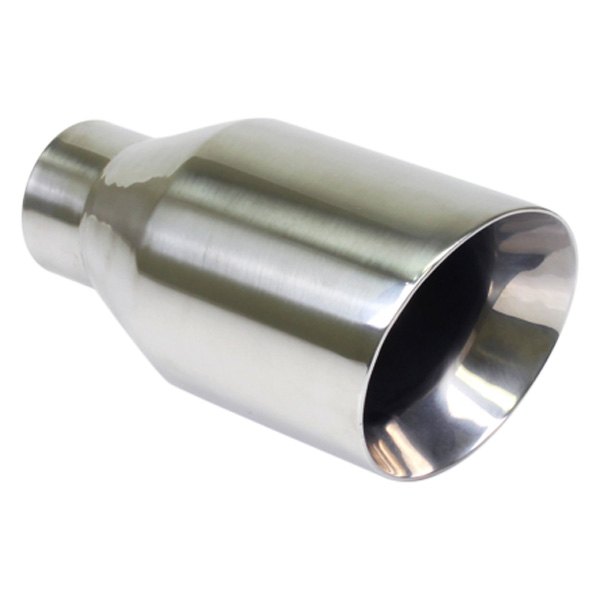 Jones Exhaust® - Stainless Steel Closed Outer Casing Round Double-Wall Polished Exhaust Tip