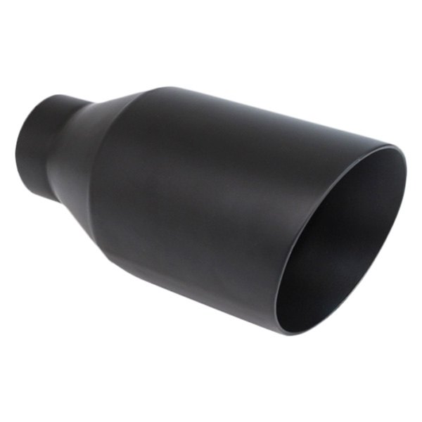 Jones Exhaust® - Stainless Steel Closed Outer Casing Round Double-Wall Black Powder Coated Exhaust Tip