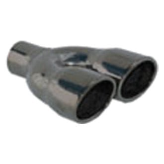 Jones Exhaust® JST0792 - Stainless Steel Oval Angle Cut Dual Black Chrome Exhaust Tip (2.25" Inlet, 3" Outlet, 9" Length)