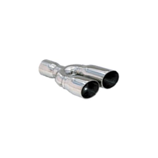 Jones Exhaust® - Stainless Steel Round Angle Cut Dual Polished Exhaust Tip