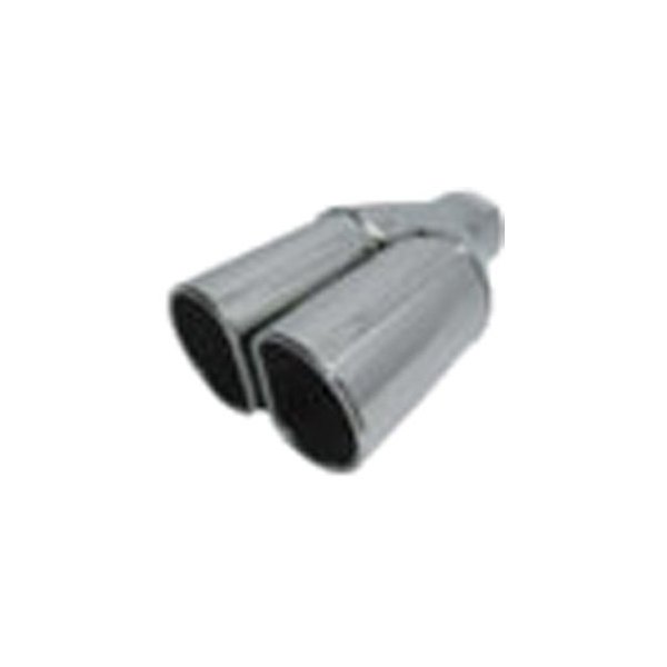 Jones Exhaust® - Passenger Side Stainless Steel D-Style Round Dual Exhaust Tip
