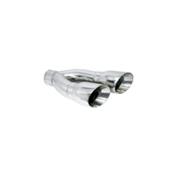 Jones Exhaust® - Stainless Steel Round Angle Cut Dual Polished Exhaust Tip