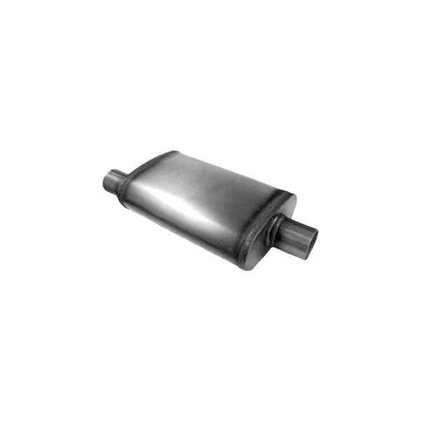Jones Exhaust® - Stainless Steel Oval Gray Exhaust Muffler