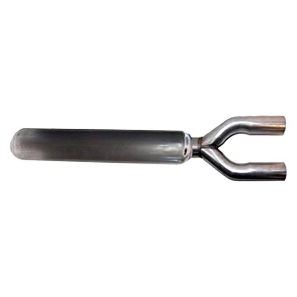 Jones Exhaust® - Torpedo Stainless Steel Round Stock Glasspack Gray Exhaust Muffler with Inlet Neck
